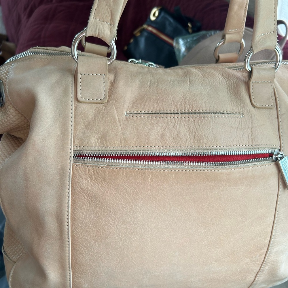 Hammitt pre loved Large Beige Handbag with Silver Accents - Picture 6 of 11